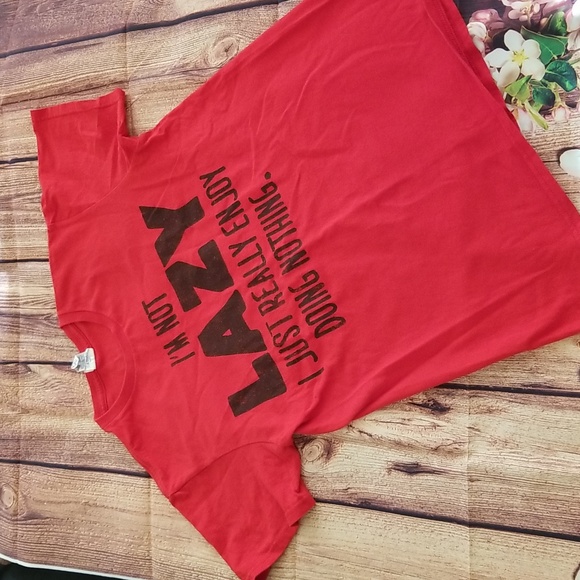 Delta Other - Delta Pro Weight - "I'm Not Lazy I Just Really Enjoy Doing Nothing.", S, Red